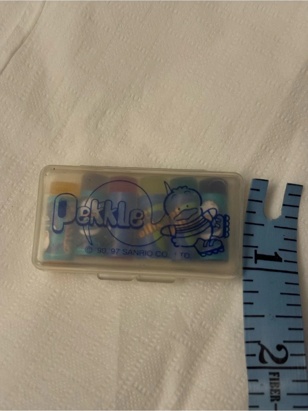 Vintage Pekkle Sanrio Multicolor Erasers Case